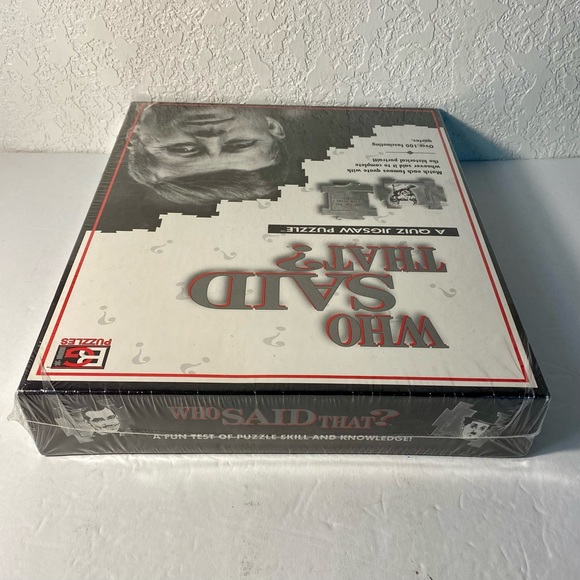 Vintage NEW SEALED “Who Said That? 252 Piece Quiz Jigsaw Puzzle Buffalo Game JFK - Picture 6 of 10
